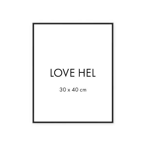 Kehys 30x40 cm Musta Alumiini