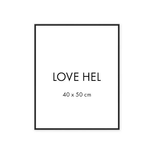 Kehys 40x50 cm Musta Alumiini